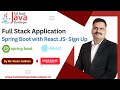 Full Stack Application | Spring Boot With React JS | SignUp | Learn with Mr. Kiran Jadhav