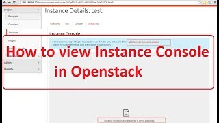 How to access instance console in openstack (centos linux,redhat linux)