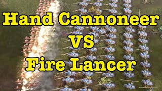 AOE4 | 100 Elite Hand Cannoneers VS 75 Chinese Fire Lancers