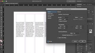 How to make columns in an InDesign text box