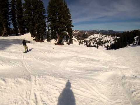 Steep Double Black Diamond Trail at Squaw Valley Lake Tahoe Steep Double Black Diamond Trail at Squaw Valley Lake Tahoe