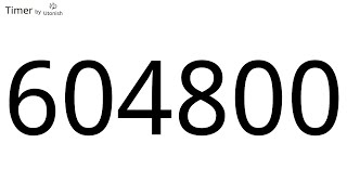 604800 Second Countup Timer