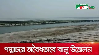 নাটোর-লালপুর পদ্মাচরে অবৈধভাবে বালু উত্তোলন