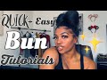 9 EASY Bun TUTORIALS | Sydni.Aaliyah