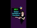 How to Use Global Variables Inside a Python Function | Global Variables in Python Functions