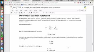 Simulating Feedback Control Systems with Saturation using Python