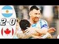 Argentina vs Canada 2 - 0 - All Goals & Extended Highlights | Copa America 2024 #argentina #canada
