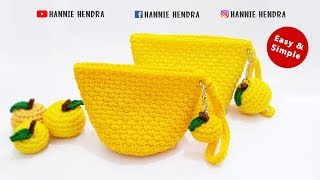 Crochet || Tutorial Dompet Rajut - Dompet Jeruk [Subtitles Available]