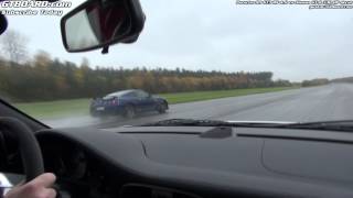 Porsche GT3 RS 4.0 vs Nissan GT-R 530 HP decat rolling start  50