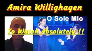 Amira Willighagen REACTION  O Sole Mio | Live in Concert | (French Men) Subtitle