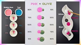 How to Create Unique Color Shades | Master the Art of Pink & Olive Mixing 😍