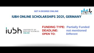 IUBH Online Germen University Scholarship/Partially Funded/#scholarship #fullyFunded