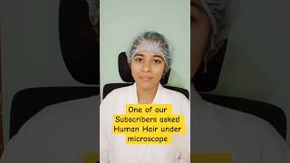 Human hair under microscope #hair #youtubeshorts #foryou