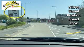How to deal with Ball Corner roundabout in Newton Abbot turning right third exit.