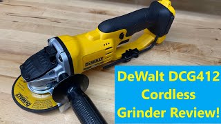 Dewalt DCG412 20 Volt Cordless Grinder Unboxing and Review w Dr  Joe