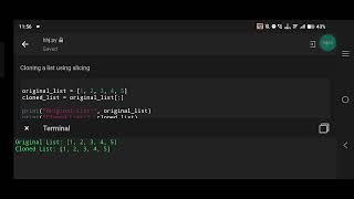 Python | Cloning or Copying a List Using Slicing