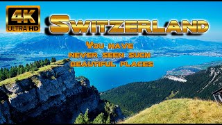 (4K UHD) Switzerland , Unrealistically Beautiful Places and Music for Relaxation