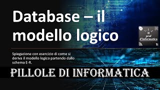 Database - Esercizio sulla derivazione del modello logico dallo schema E-R