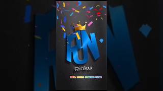 RINKU Logo name💫 comment your name #shorts#shorts#RINKU#Like#subscribe#viral