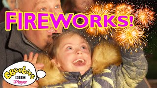 Super Loud Colourful Fireworks! | My First Bonfire Night | CBeebies