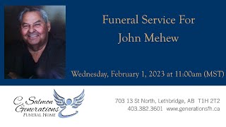 Funeral Service for John Mehew