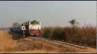 A train in rural Myanmar