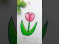 Cara menggambar bunga tulip. #art #mewarnai #caragambar #drawing #drawingtutorial