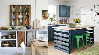 DIY Wood Pallet Kitchen Furniture Ideas. Kitchen Design with Wooden Pallet.