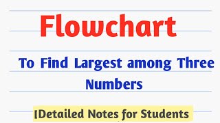 How to draw Flowchart to find Largest among three numbers.