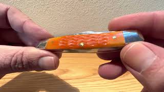 Case XX Cayenne Orange Bone Medium Stockman knife full review