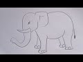 how to draw elephant drawing easy step by step@Kids Drawing Talent
