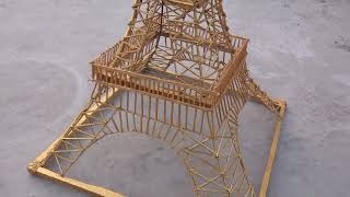 Handmade wooden Eiffel tower