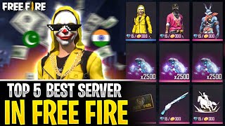 TOP 5 BEST SERVERS OF FREE FIRE IN 2024 😱⚡ || UNKNOWN MYSTERIOUS FACTS || GARENA FREE FIRE