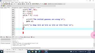 Regula false Method: Numerical Method (C.code)