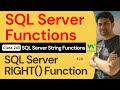 SQL Server Functions | SQL Server String Functions - SQL Server RIGHT() Function #20 | 243. W3School
