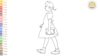 Ruby Bridges drawing easy | How to draw Ruby Bridges step by step | Outline drawings | Art JanaG