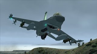 FSX F-16 VR-1446 Low Level Flight near Salt Lake City [AWESOME REALISM+GRAPHICS]