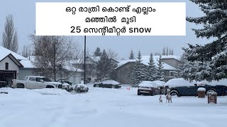 ഒറ്റ രാത്രി കൊണ്ട്  എല്ലാം മഞ്ഞിൽ മൂടി , ഭീകര മഞ്ഞു വീഴ്ച 😮