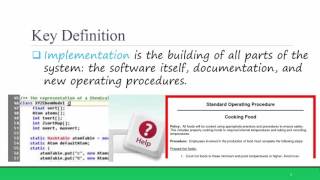 Systems Analysis & Design - Ch 12 - Moving to implementation