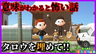 【あつ森】タロウを埋めて・・。いとこからの連絡に隠された謎とは!? 『意味が分かると怖い話 ホラー あつまれどうぶつの森』