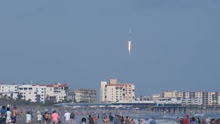 SpaceX Falcon 9 B1051 SXM-7 Satellite Launch From Beach in Cocoa Beach in 4k