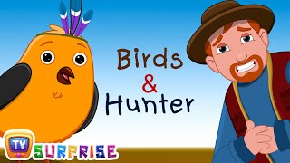 Bedtime Stories for Kids in English - Birds & Hunter - Surprise Eggs Toys ChuChu TV Story Time
