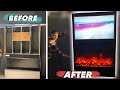 How to add a fireplace to your house| Installing an Electric fireplace recessed