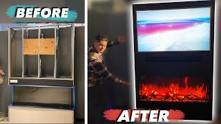 How to add a fireplace to your house| Installing an Electric fireplace recessed