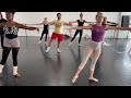 align adult ballet student perform tendu.