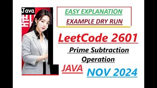 Prime Subtraction Operation | Leetcode 2601 | Java Code | Developer Coder