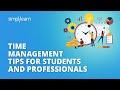 Time Management Tips For Students And Professionals | Time Management Tips | #Shorts | Simplilearn