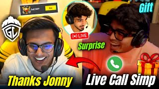 Jonathan Live Call Simp \u0026 Surprise 🔥 • Simp Thanks Jonny 💛 | Jonny Gift For Simp \u0026 Zgod 😍