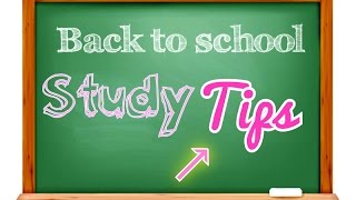 ✐Back To School 2014 ♡ Study Tips✎