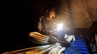 FIRST Overnight Camping ALONE in the FOREST | MET the Friendliest… ASMR Eat Relax Sleep Campfire